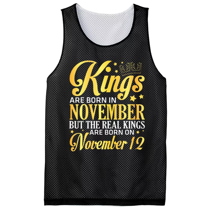 Kings Are Born In Nov The Real Kings Are Born On November 12 Mesh Reversible Basketball Jersey Tank