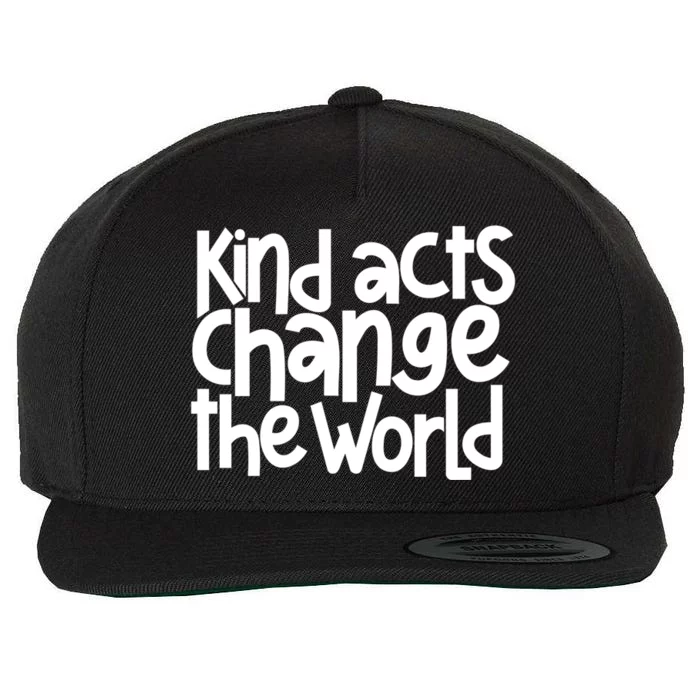 Kind Acts Change The World Anti Bullying Orange Unity Day Gift Wool Snapback Cap