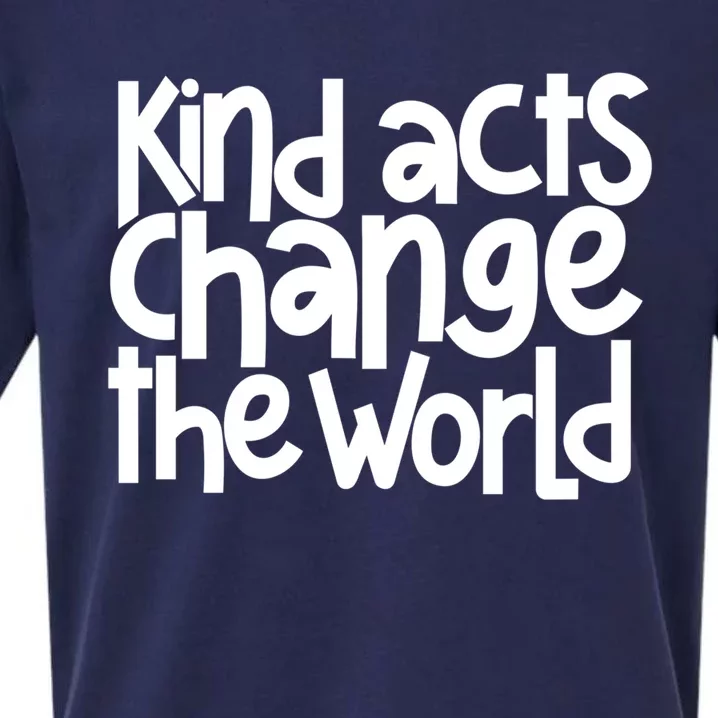 Kind Acts Change The World Anti Bullying Orange Unity Day Gift Sueded Cloud Jersey T-Shirt