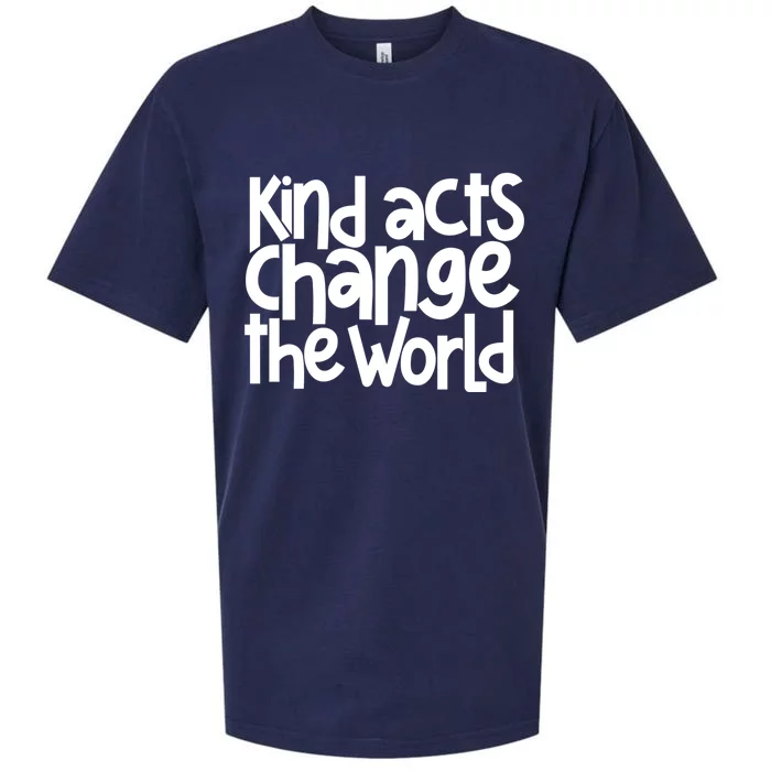 Kind Acts Change The World Anti Bullying Orange Unity Day Gift Sueded Cloud Jersey T-Shirt