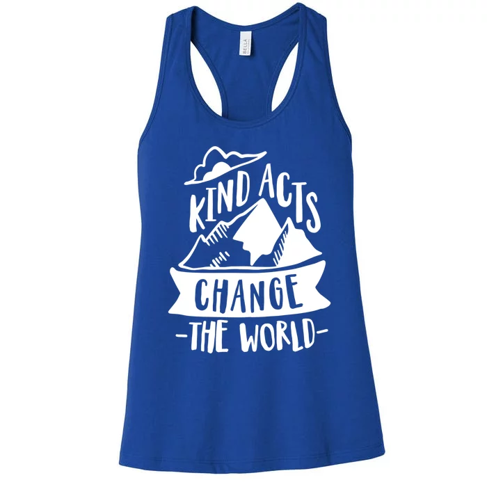 Kind Acts Change The World Anti Bullying Week Unity Day Gift Women's Racerback Tank