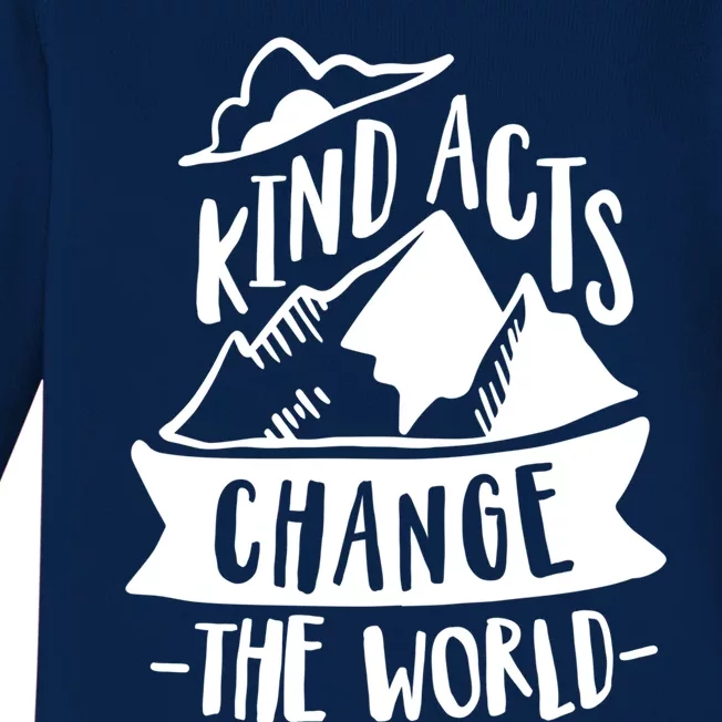 Kind Acts Change The World Anti Bullying Week Unity Day Gift Baby Long Sleeve Bodysuit