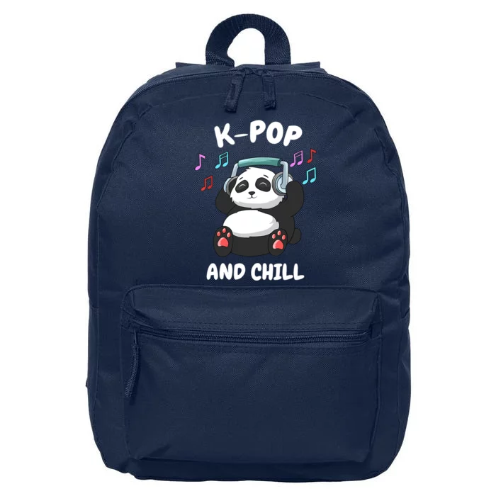 KPop And Chill Korean Panda Korea Music KDrama 16 in Basic Backpack