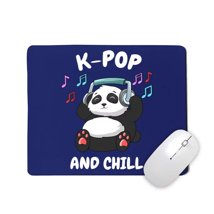 KPop And Chill Korean Panda Korea Music KDrama Mousepad