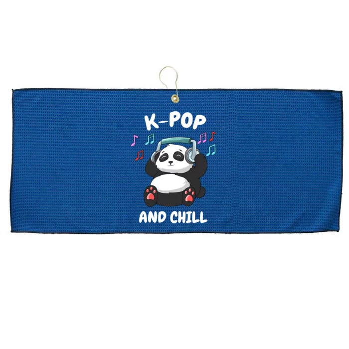 KPop And Chill Korean Panda Korea Music KDrama Large Microfiber Waffle Golf Towel