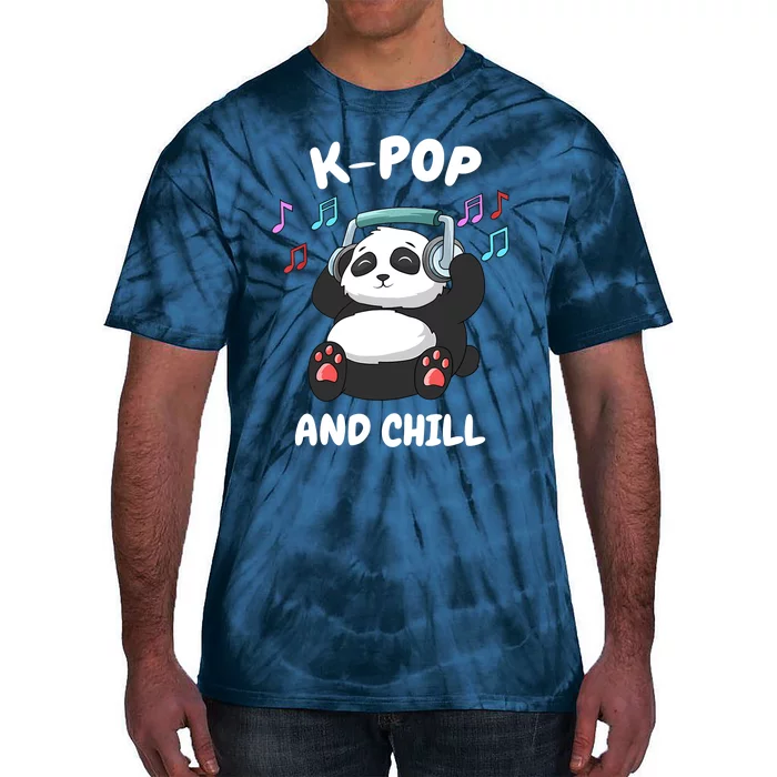 KPop And Chill Korean Panda Korea Music KDrama Tie-Dye T-Shirt