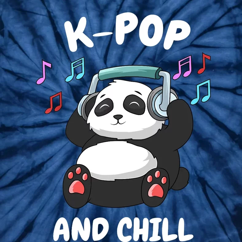 KPop And Chill Korean Panda Korea Music KDrama Tie-Dye T-Shirt