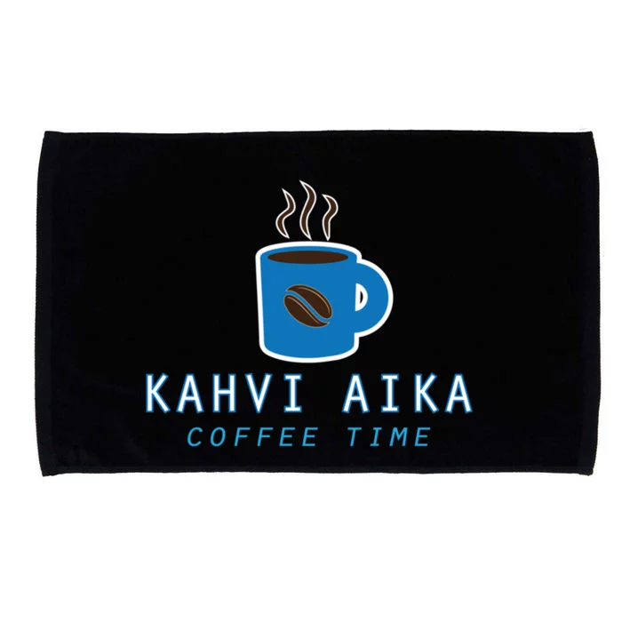 Kahvi Aika Coffee Time Finnish Finland Heritage Funny Gift Microfiber Hand Towel