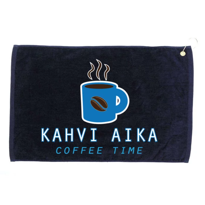 Kahvi Aika Coffee Time Finnish Finland Heritage Funny Gift Grommeted Golf Towel