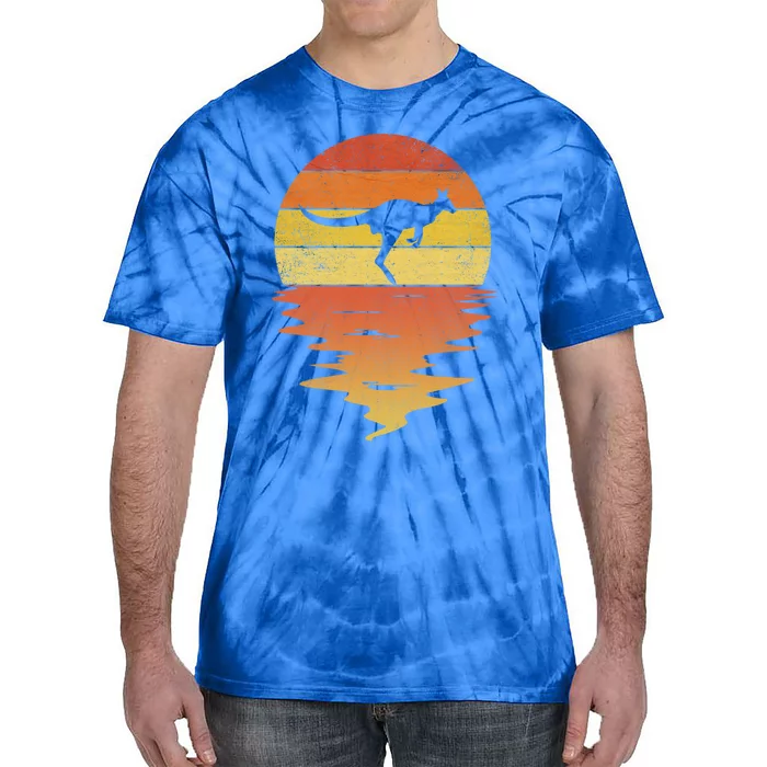 Kangaroo Animals Cool Gift Retro Sunset 70s Vintage Kangaroo Meaningful Gift Tie-Dye T-Shirt