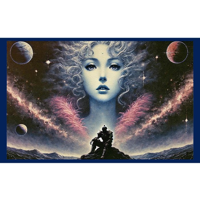 Knight And Cosmic Goddess Bumper Sticker