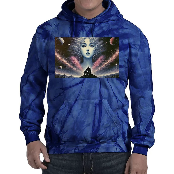 Knight And Cosmic Goddess Tie Dye Hoodie