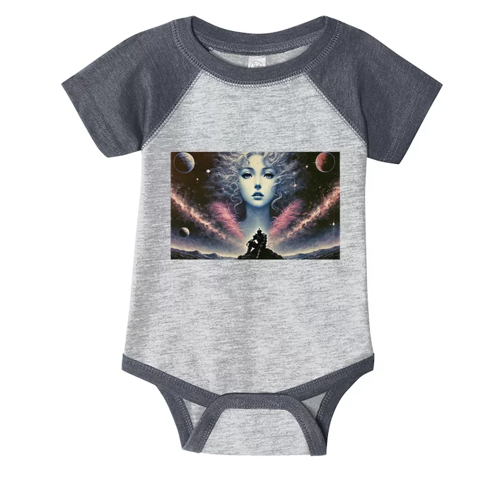 Knight And Cosmic Goddess Infant Baby Jersey Bodysuit