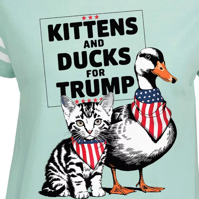 Kittens And Ducks For Trump Kittens For Trump Cats Enza Ladies Jersey Football T-Shirt