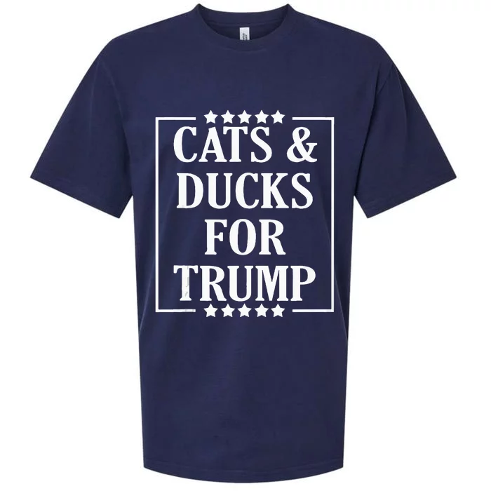 Kittens And Ducks For Trump Cats And Ducks For Trump 2024 Sueded Cloud Jersey T-Shirt