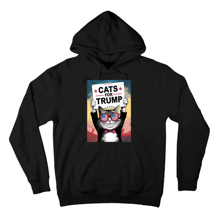 Kittens And Ducks For Trump 2024 Cats For Trump Vance 2024 Gifft Tall Hoodie