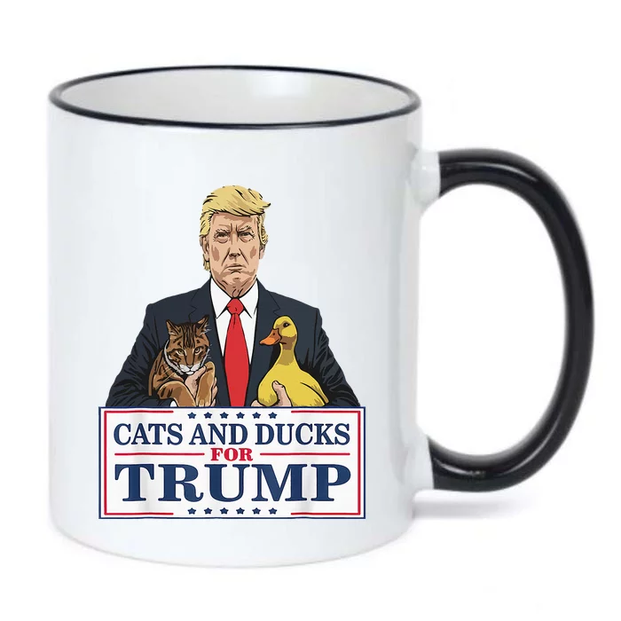 Kittens And Ducks For Trump Black Color Changing Mug