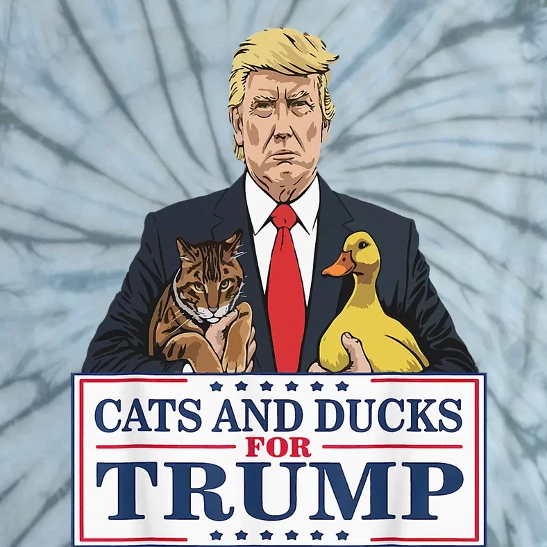 Kittens And Ducks For Trump Tie-Dye T-Shirt