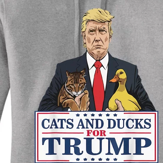 Kittens And Ducks For Trump Women's Pullover Hoodie