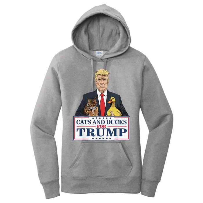 Kittens And Ducks For Trump Women's Pullover Hoodie