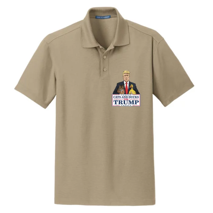 Kittens And Ducks For Trump Dry Zone Grid Performance Polo