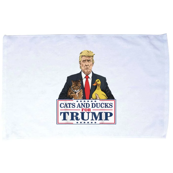 Kittens And Ducks For Trump Microfiber Hand Towel