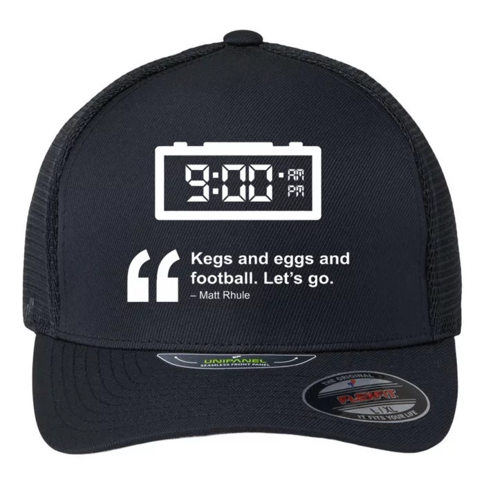 Kegs And Eggs And Football Flexfit Unipanel Trucker Cap