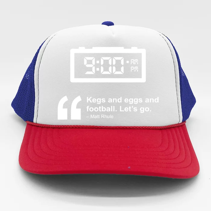 Kegs And Eggs And Football Trucker Hat