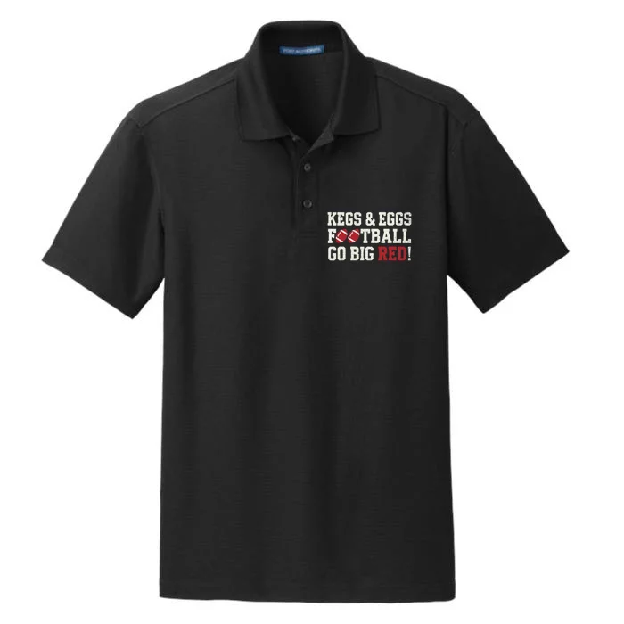 Kegs And Eggs Football Go Big Red Dry Zone Grid Performance Polo