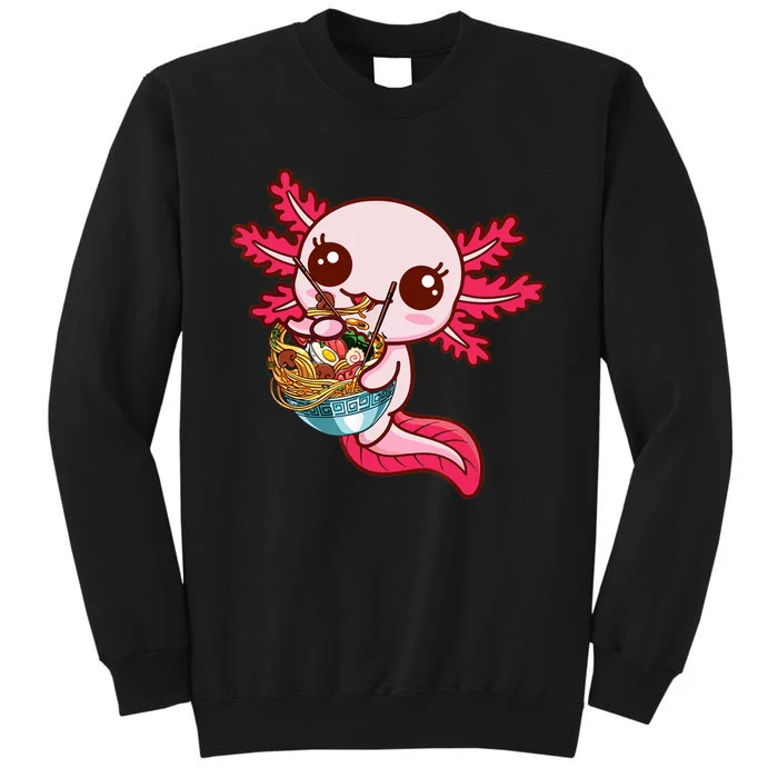 Kawaii Axolotl Eat Ra Japanese Anime Noodles Girls Sweatshirt