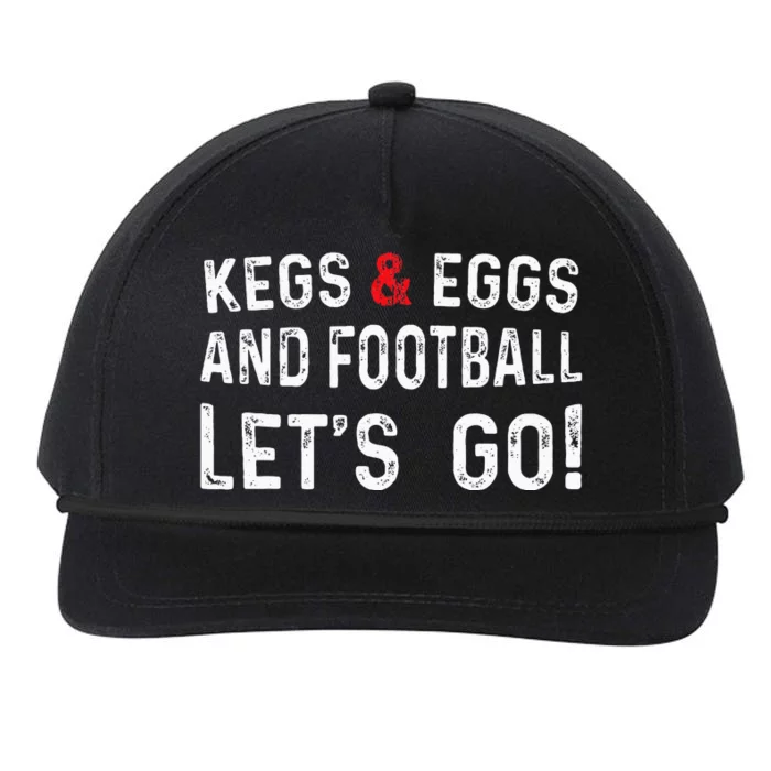 Kegs And Eggs And Football LetS Go Snapback Five-Panel Rope Hat