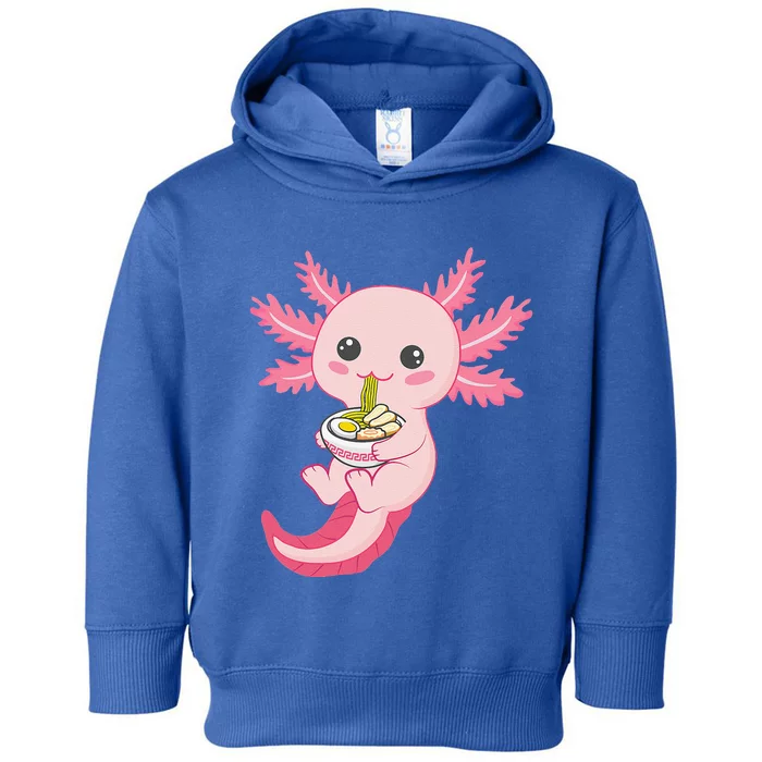 Kawaii Axolotl Eating Ramen Noodles Anime Toddler Hoodie