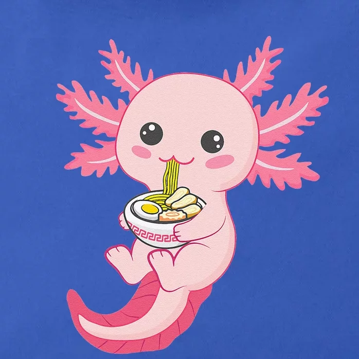 Kawaii Axolotl Eating Ramen Noodles Anime Zip Tote Bag