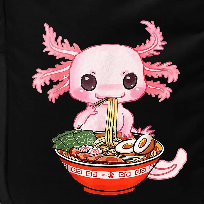 Kawaii Axolotl Eating Ramen Noodles Anime Gift Teens Impact Tech Backpack