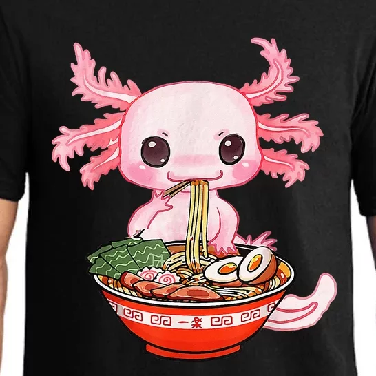 Kawaii Axolotl Eating Ramen Noodles Anime Gift Teens Pajama Set