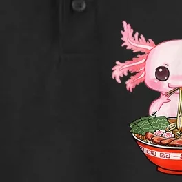 Kawaii Axolotl Eating Ramen Noodles Anime Gift Teens Dry Zone Grid Performance Polo