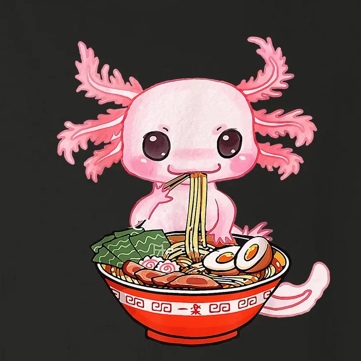 Kawaii Axolotl Eating Ramen Noodles Anime Gift Teens Toddler Long Sleeve Shirt