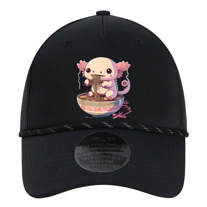 Kawaii Axolotl Eating Ramen Noodles Anime Gift Performance The Dyno Cap