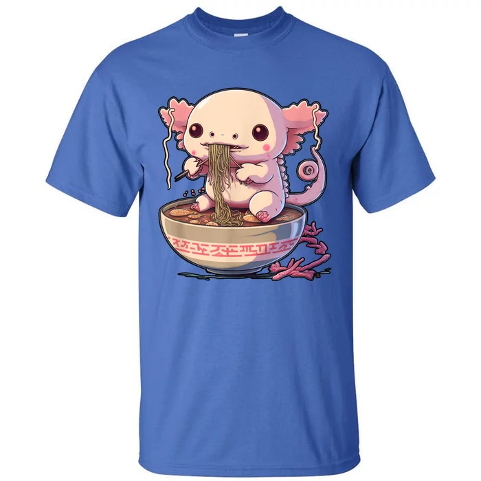 Kawaii Axolotl Eating Ramen Noodles Anime Gift Tall T-Shirt