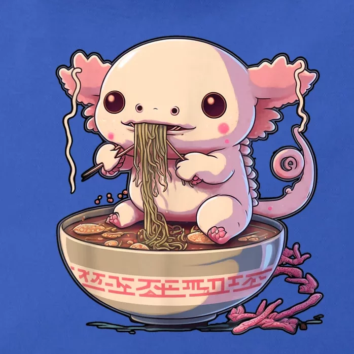 Kawaii Axolotl Eating Ramen Noodles Anime Gift Zip Tote Bag