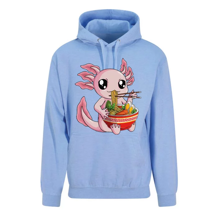 Kawaii Axolotl Eating Ra Noodles Anime Unisex Surf Hoodie