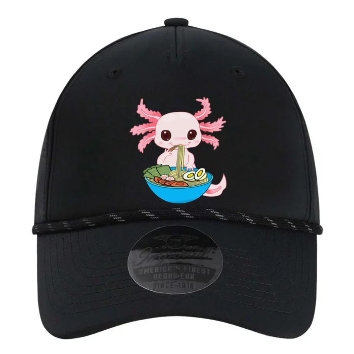 Kawaii Axolotl Eating Ra Noodles Anime Performance The Dyno Cap