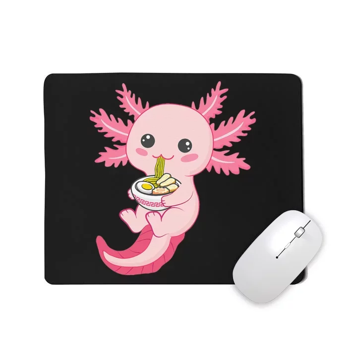 Kawaii Axolotl Eating Ra Noodles Manga Lover Anime Mousepad