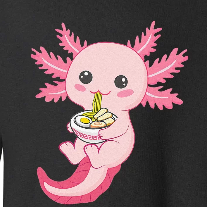 Kawaii Axolotl Eating Ra Noodles Manga Lover Anime Toddler Sweatshirt