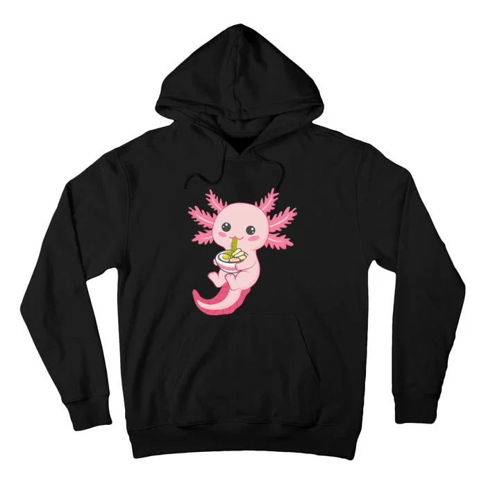 Kawaii Axolotl Eating Ra Noodles Manga Lover Anime Tall Hoodie