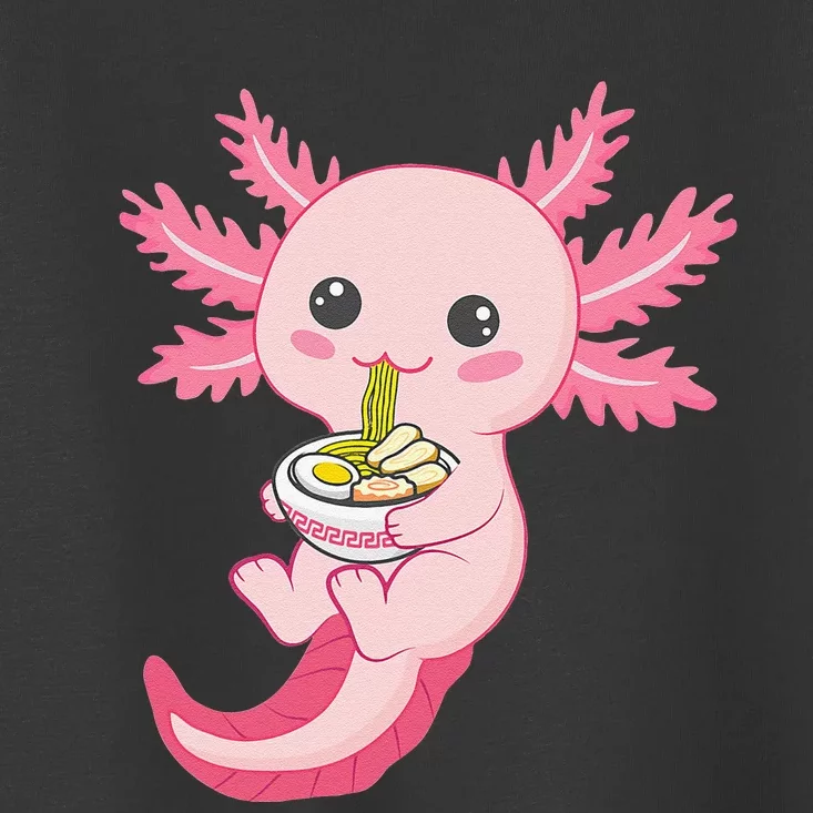 Kawaii Axolotl Eating Ra Noodles Manga Lover Anime Toddler T-Shirt