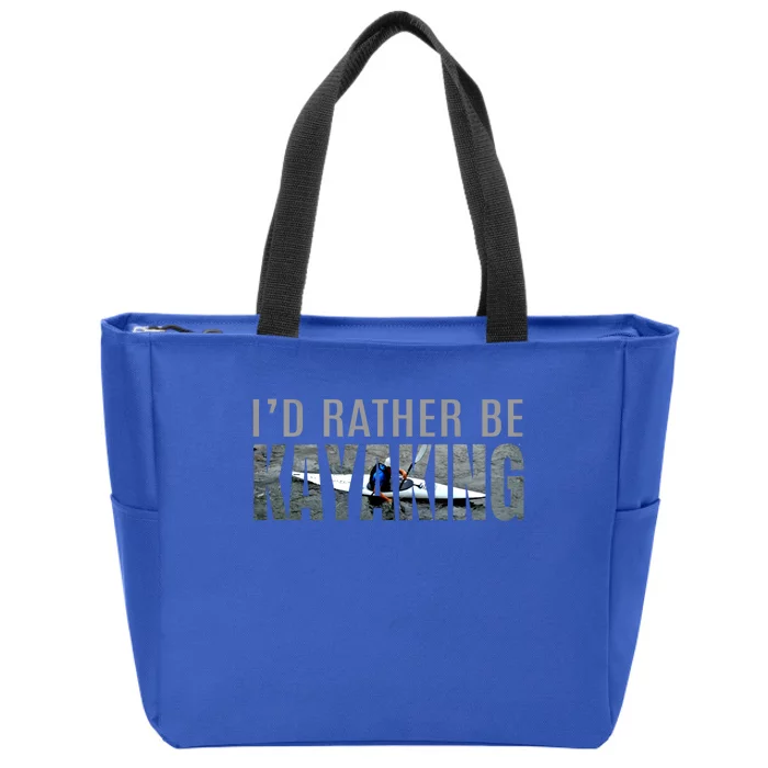 Kayak Accessories Equipt Gift ID Rather Be Kayaking Zip Tote Bag