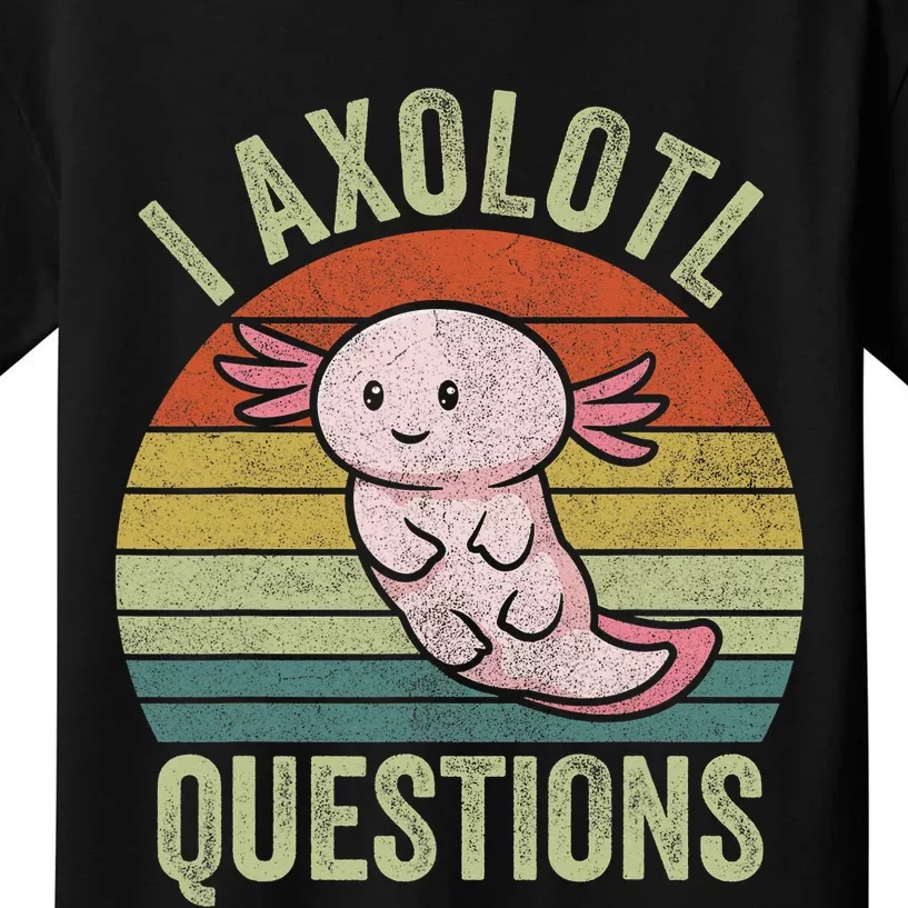 Kawaii Axolotl  Funny I Axolotl Question Kids T-Shirt