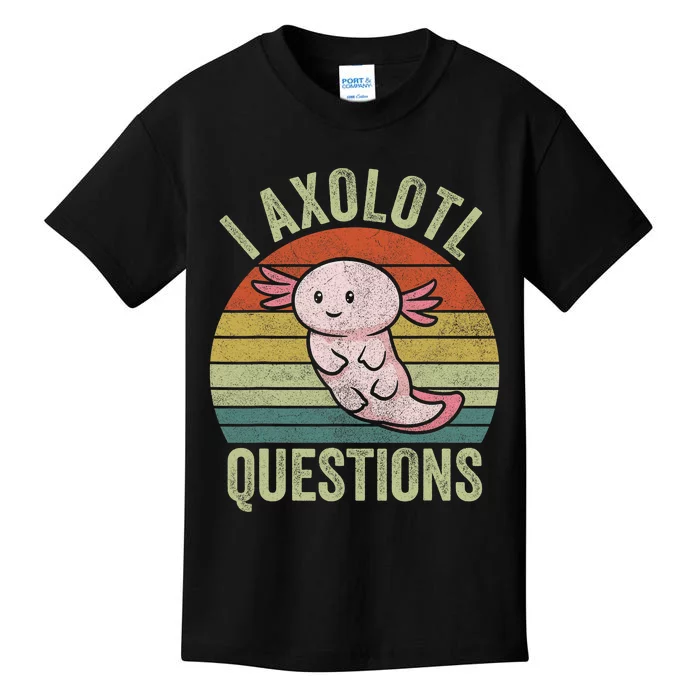 Kawaii Axolotl  Funny I Axolotl Question Kids T-Shirt