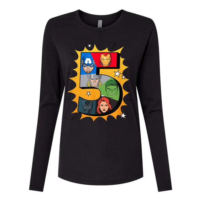 K.i.d.s Aven gers Comic Super Heroes 5th Birthday Womens Cotton Relaxed Long Sleeve T-Shirt